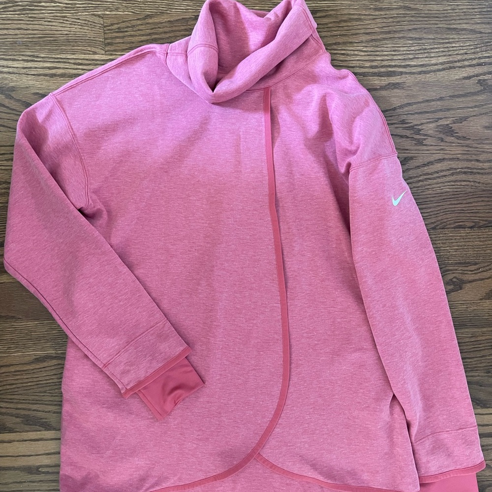 Nike Women’s Small Maternity Pink Dri-Fit Split Front Training Sweater